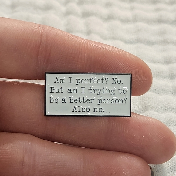 3 for $15/ 5 for $20 Pin- Am I Perfect? - Picture 2 of 4